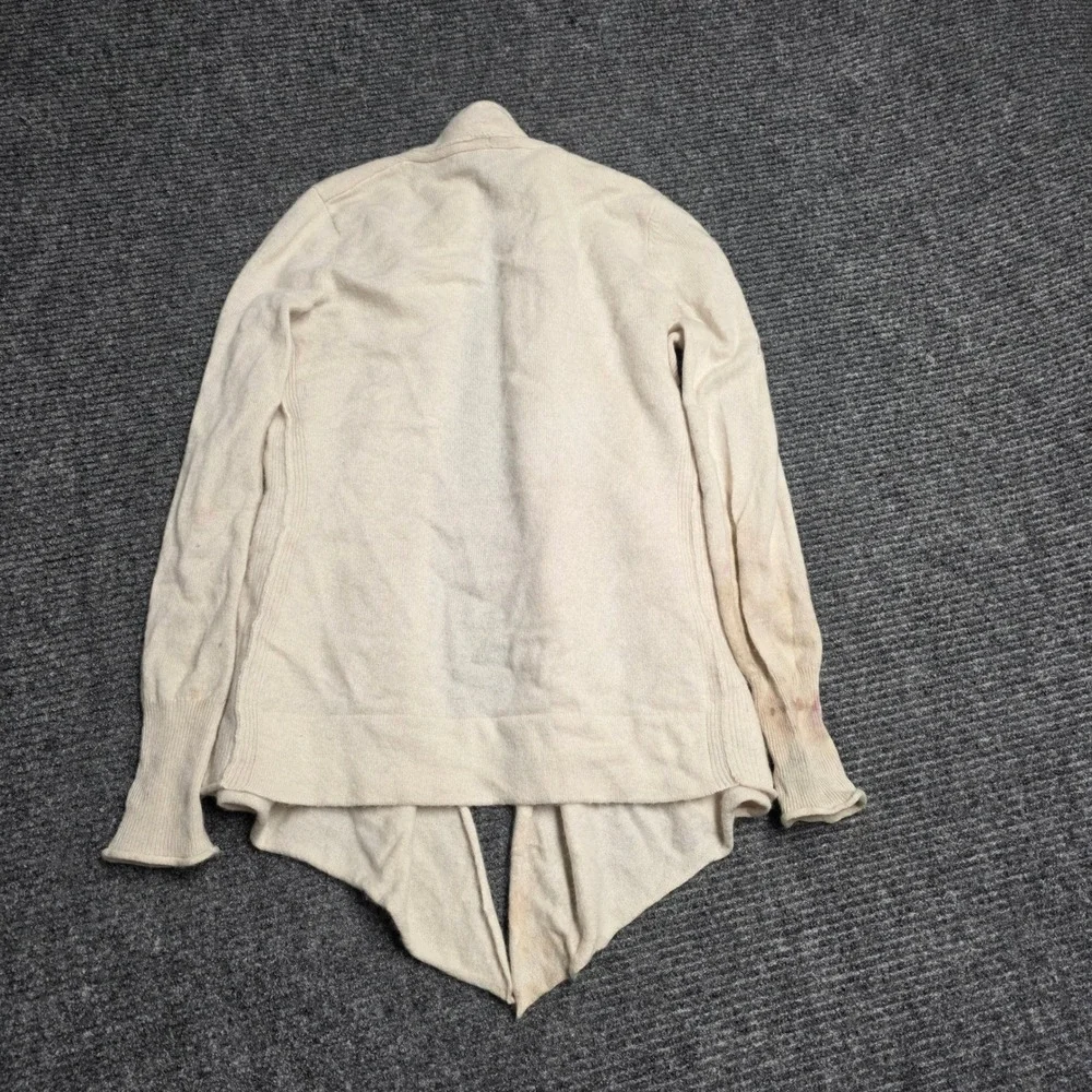 Aqua Cashmere Open Front Draped Cardigan Women's‎ Size Small Cream